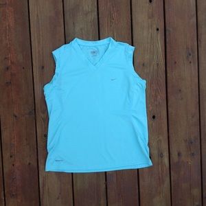 Nike Fit Dry Aqua blue tank top size S (4-6)